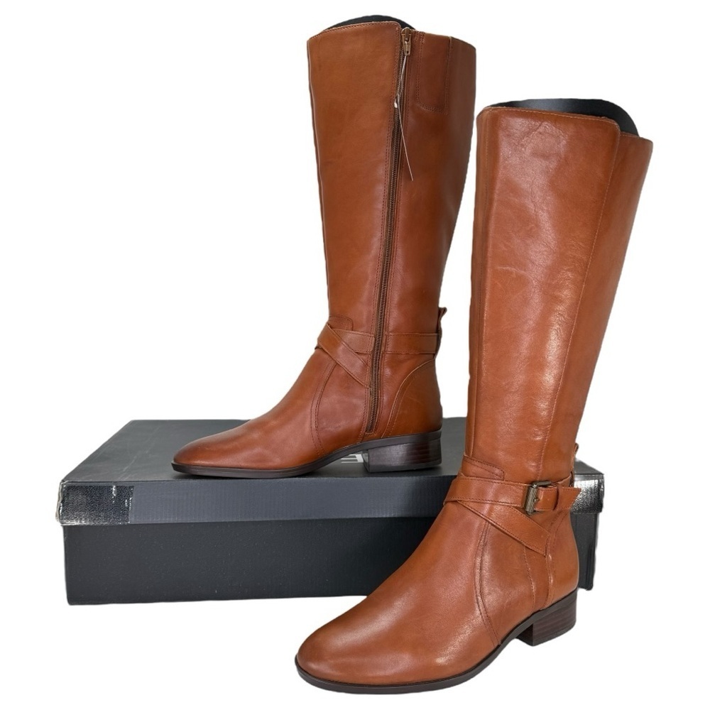 Naturalizer Rena Tan Leather Knee High Wide Calf Womens Boots Size 6M - Picture 13 of 13
